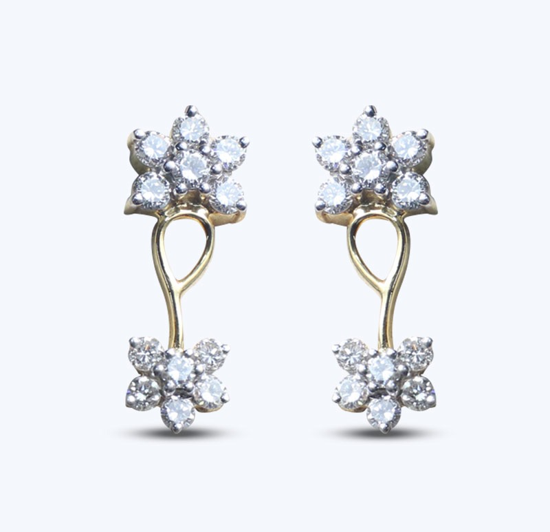 Diamond Earrings | D K Basak jewellery